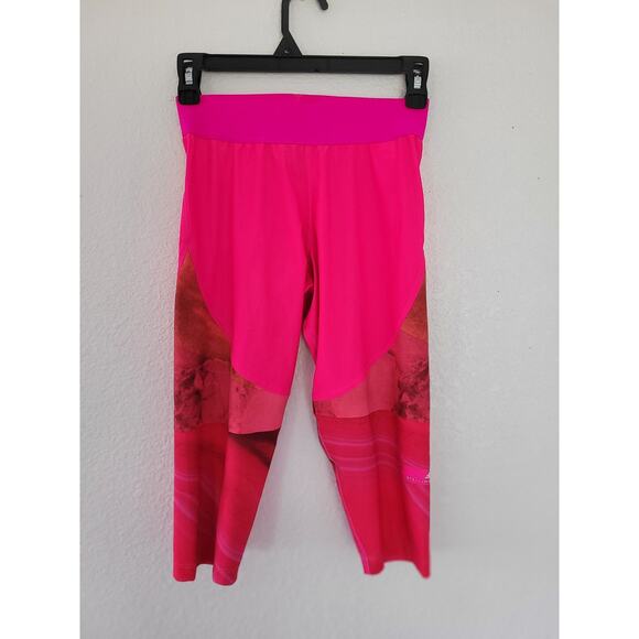 Adidas Women's Stella McCartney Pink Capri Leggings - Size‎ Small  #P3 - Picture 1 of 5